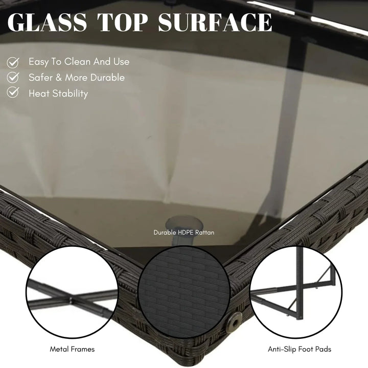 Tone Outdoor Rattan Wicker Dinning Set 9-Piece