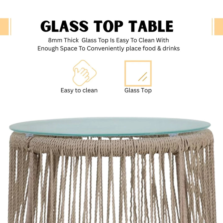 Lilou Outdoor Patio Garden 3 Piece All Weather Resistant Furniture Set