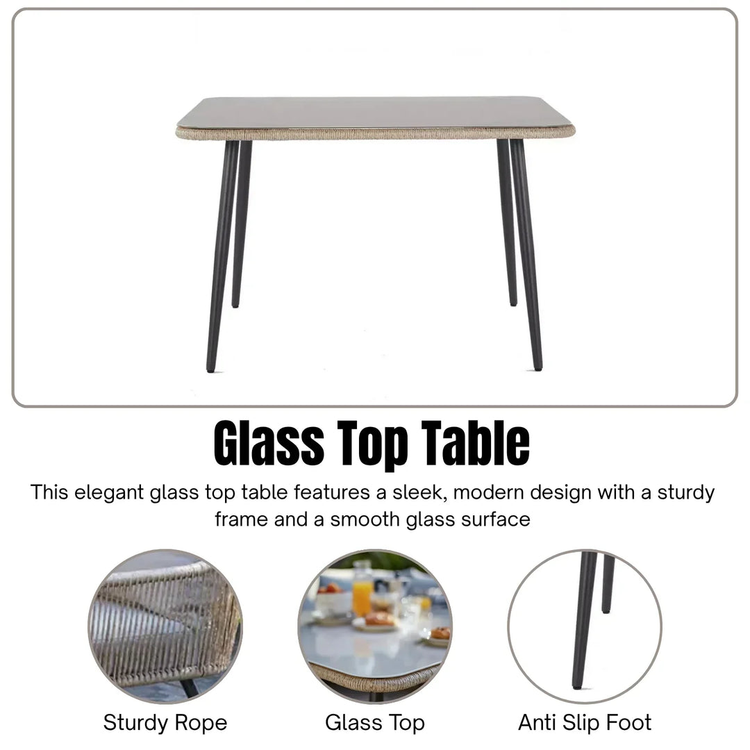 Brielle L-Shape Outdoor Rope Sofa Set