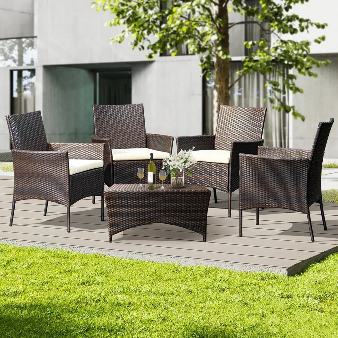 Anisa 4-Piece Outdoor Rattan Wicker Patio Dining Chairs