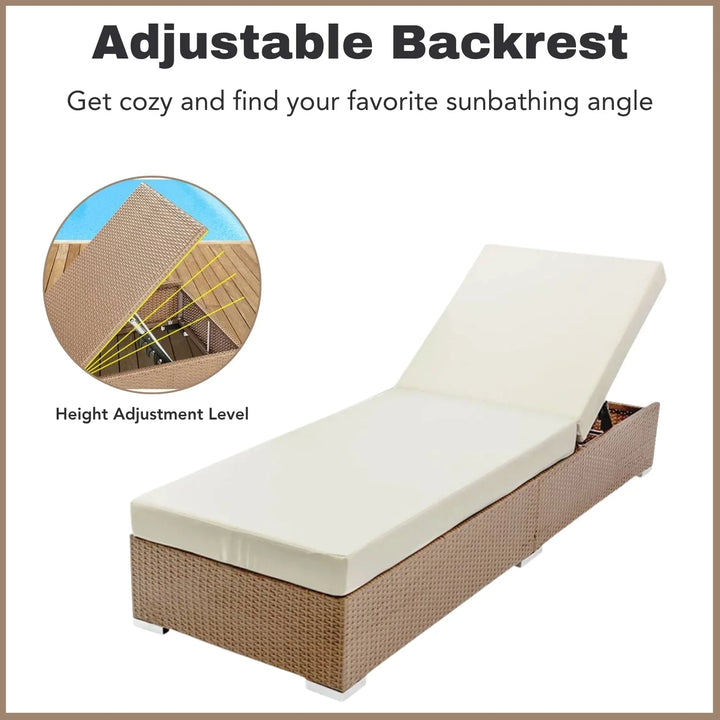 Yamini Outdoor 2-Piece Chaise Lounge Chair with Adjustable Settings and Cushions