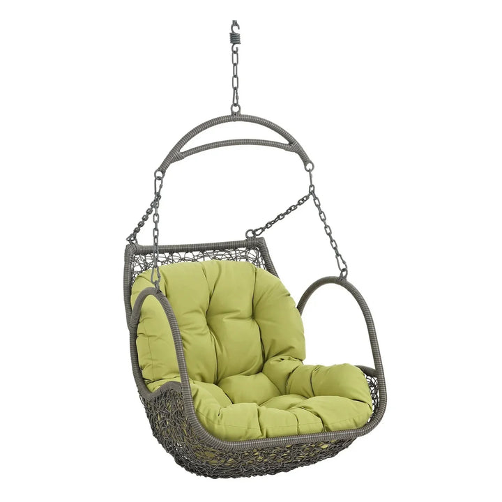 Ireti Outdoor Rattan Wicker Hanging Swing Chair with Cushion