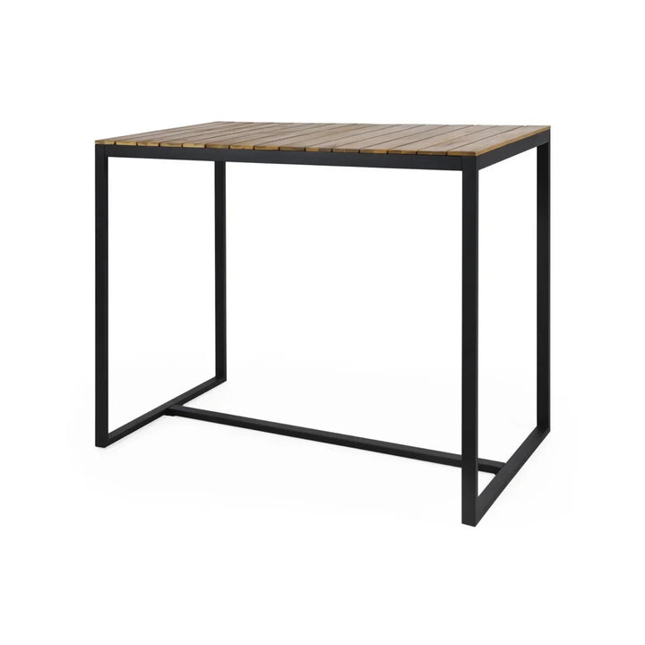 Lubna Outdoor Bar Table With Wooden Top