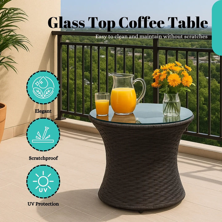 Shahira 3-Piece Outdoor Rattan Wicker Patio Set