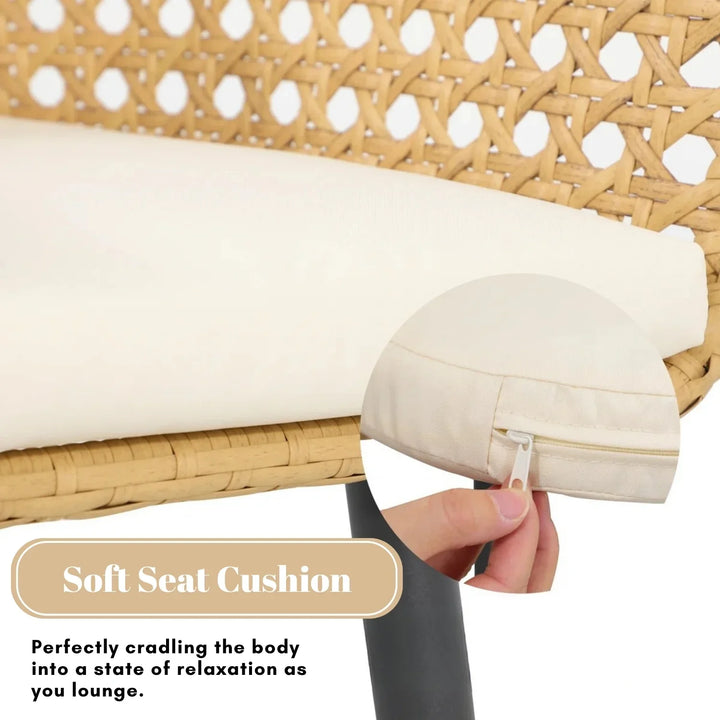 Shreya 2-Piece Outdoor Rattan Wicker Patio Dining Chairs