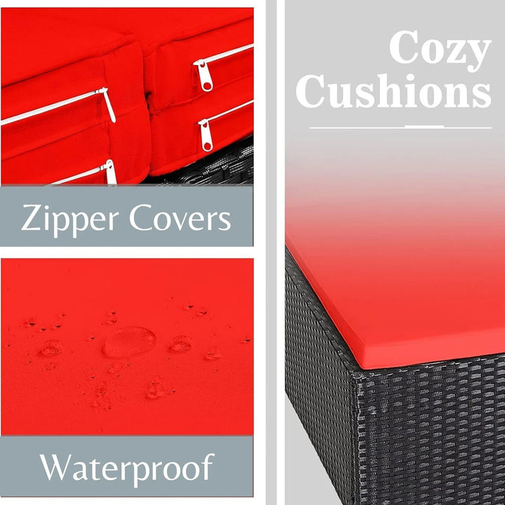 Jacinta Outdoor Patio Double Seater Daybed For Garden, Poolside