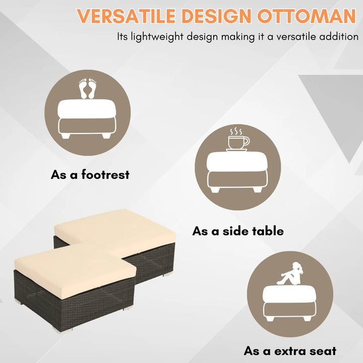 Rosamund Outdoor Rattan Wicker 8-Seater Sofa Set