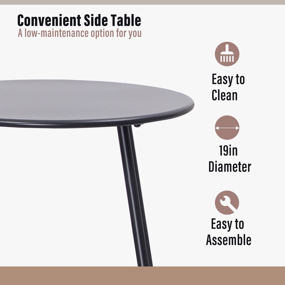 Pyros Outdoor Patio Seating Set 2 Chairs and 1 Table Set (Khaki)