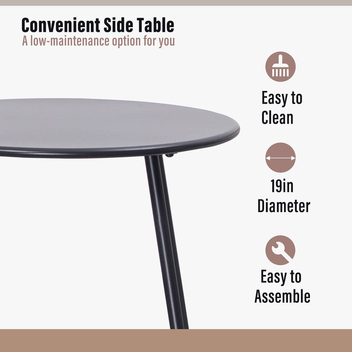 Pyros Outdoor Patio Seating Set 2 Chairs and 1 Table Set (Khaki)