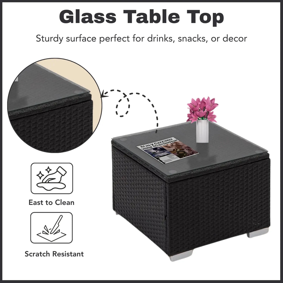 Outdoor Wicker Lounge Chairs Set of 2