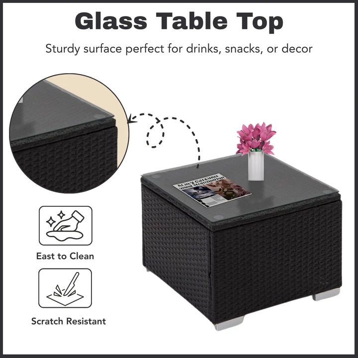 Outdoor Wicker Lounge Chairs Set of 2