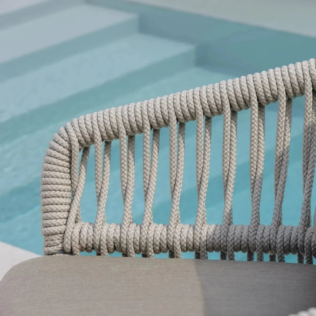 Aurelia 4-Piece Outdoor Braid & Rope Sofa Set (Beige & Dark Cream)