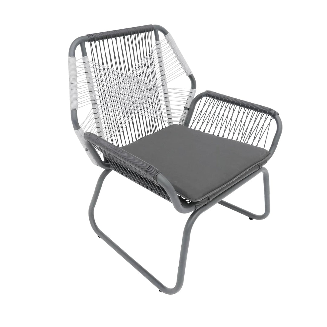 Elara Outdoor Rope Double Tone 3-Piece Patio Set