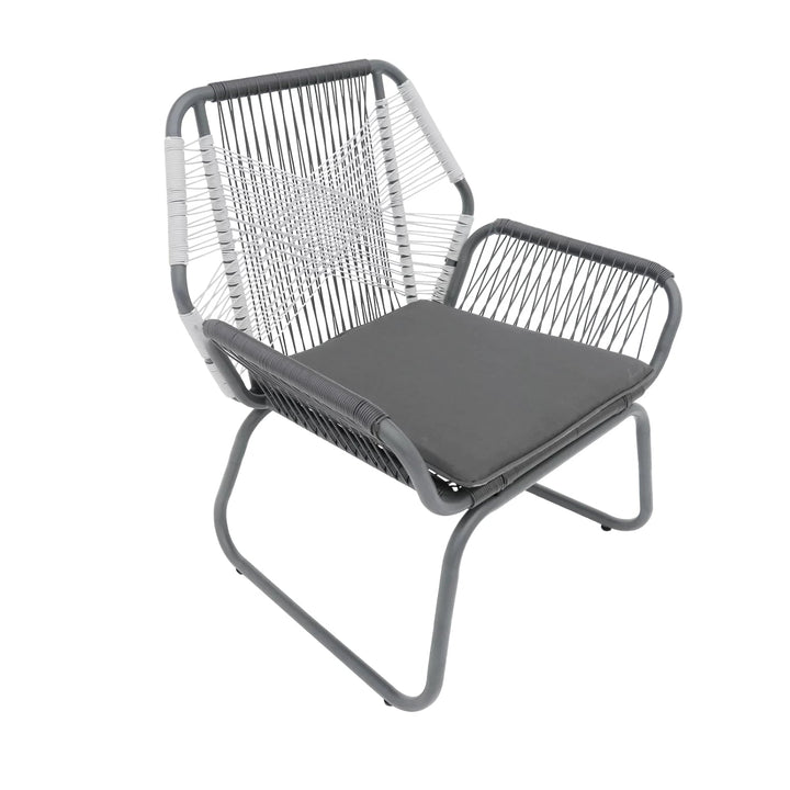 Elara Outdoor Rope Double Tone 3-Piece Patio Set