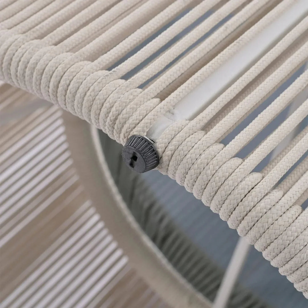 Njeri Outdoor Rope 2 Seater Patio Daybed With Side Table