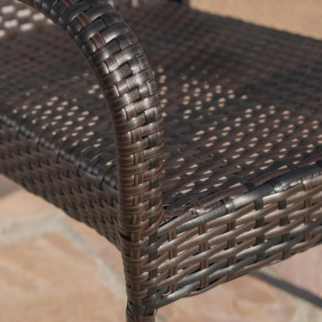 Busisiwe 9-Piece Outdoor Stacking Wicker Square Dining Set