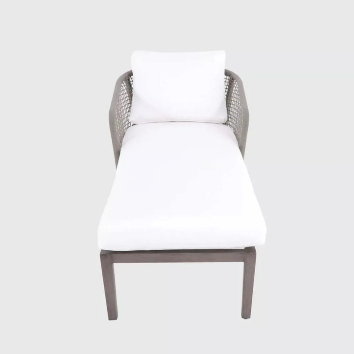 Outdoor Single Seater Patio Daybed with Handwoven Rope