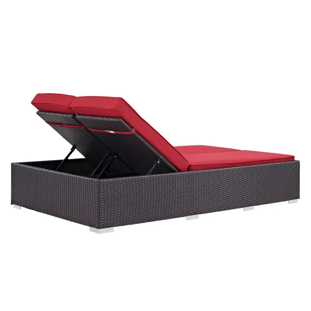 Akshara Outdoor All-Weather Rattan Wicker Chaise Lounge Chair Set of 2