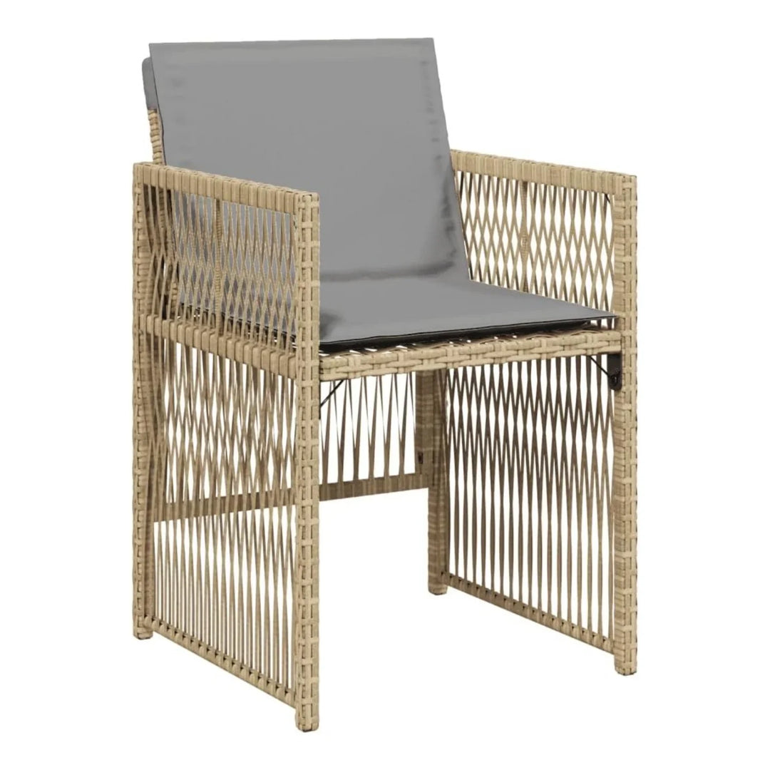 Karine Outdoor Rattan Wicker Dinning Set 7-Piece