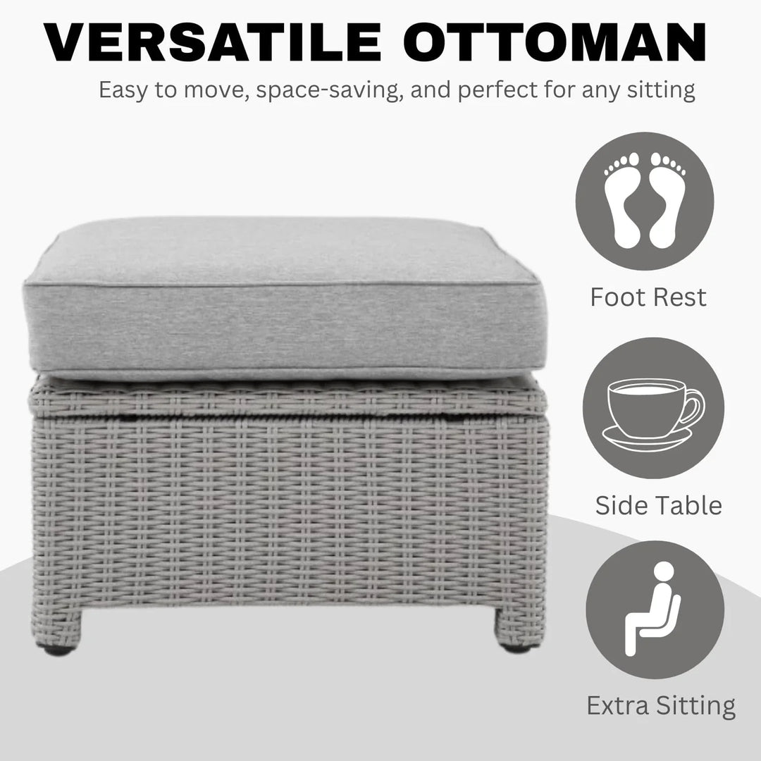 Abeni 7 Piece Outdoor Wicker Conversation Furniture Set