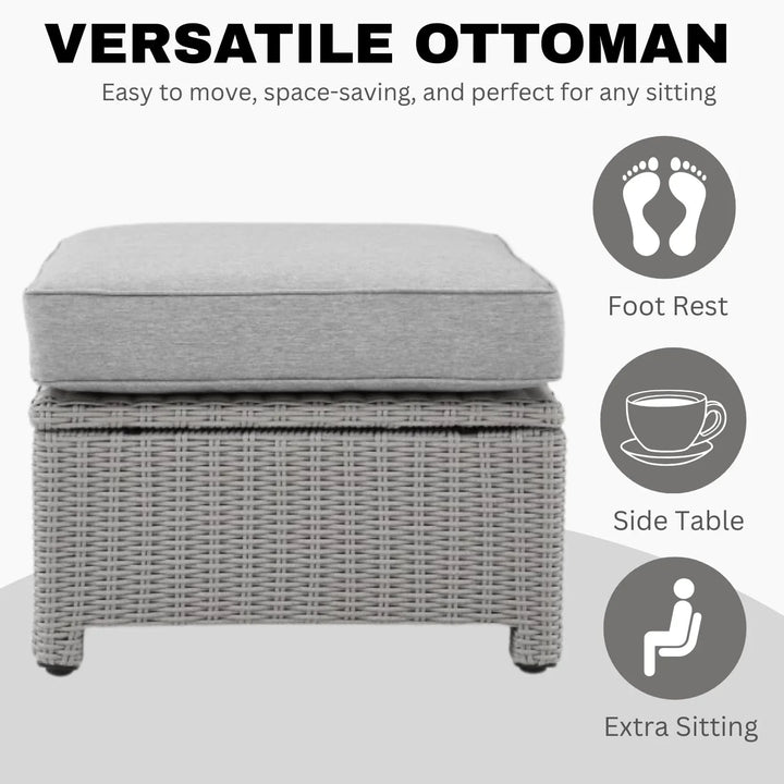 Abeni 7 Piece Outdoor Wicker Conversation Furniture Set