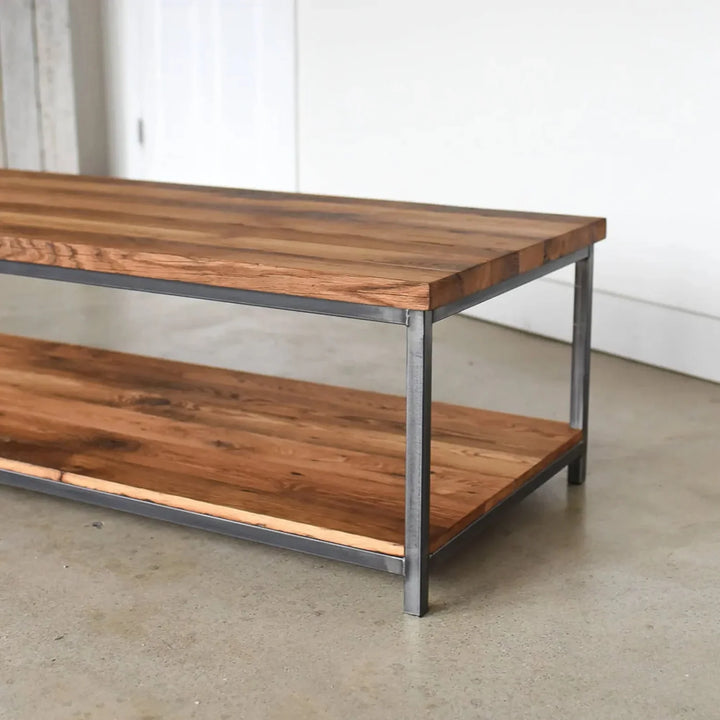 Isla Laila 2-Tier Natural Wood Top Center Table