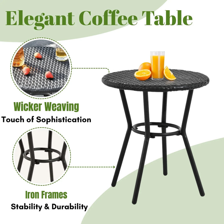 Brinley Outdoor Rope 3- Piece Patio Set