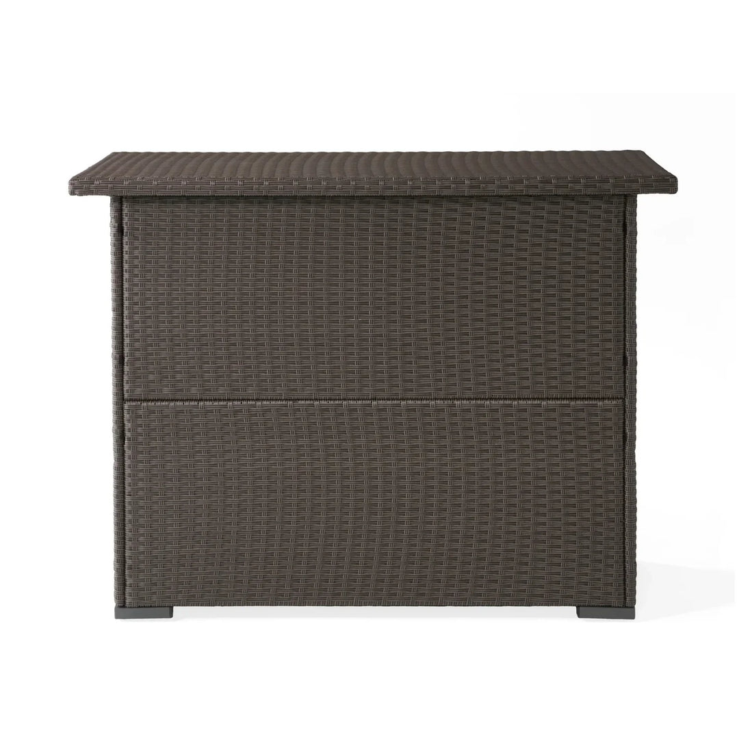 Niharika 7-Piece Outdoor Rattan Wicker Bar Set with Wicker Top Table