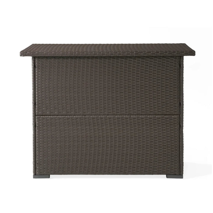 Niharika 7-Piece Outdoor Rattan Wicker Bar Set with Wicker Top Table