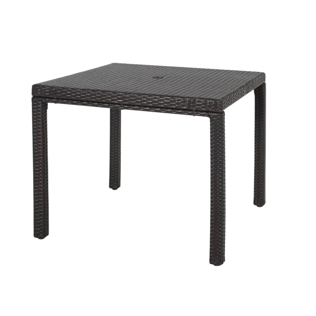 Outdoor Wicker Patio Wicker Coffee Table (Dark Brown)