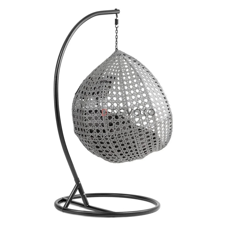 Nainika Single Seater Rattan & Wicker Swing (Grey)