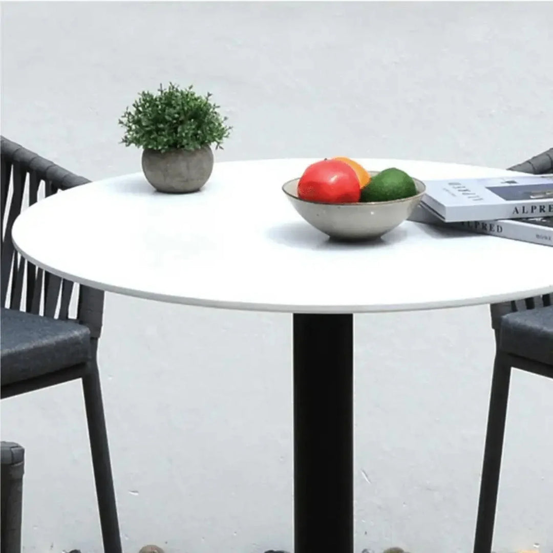 Xyla Outdoor Rope 5-Piece Bar Set With a High-Top Round Table