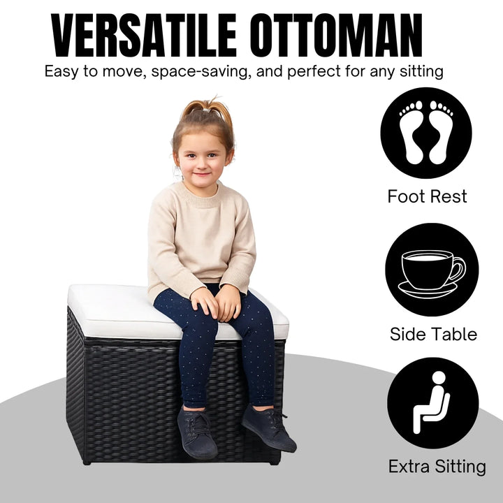 Rosario 6 Piece Outdoor Conversation Set All Weather Wicker Sectional Sofa