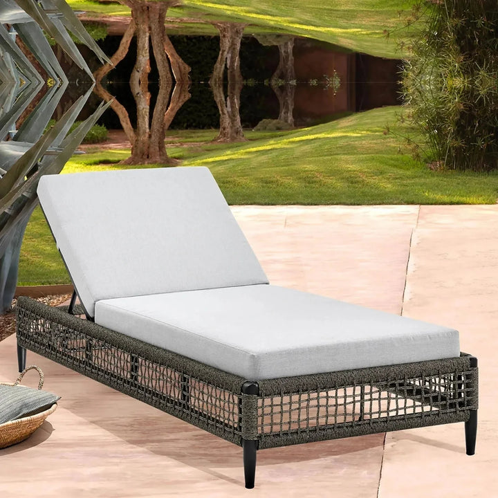 Najwa Outdoor All-Weather Rope Lounger with Cushions