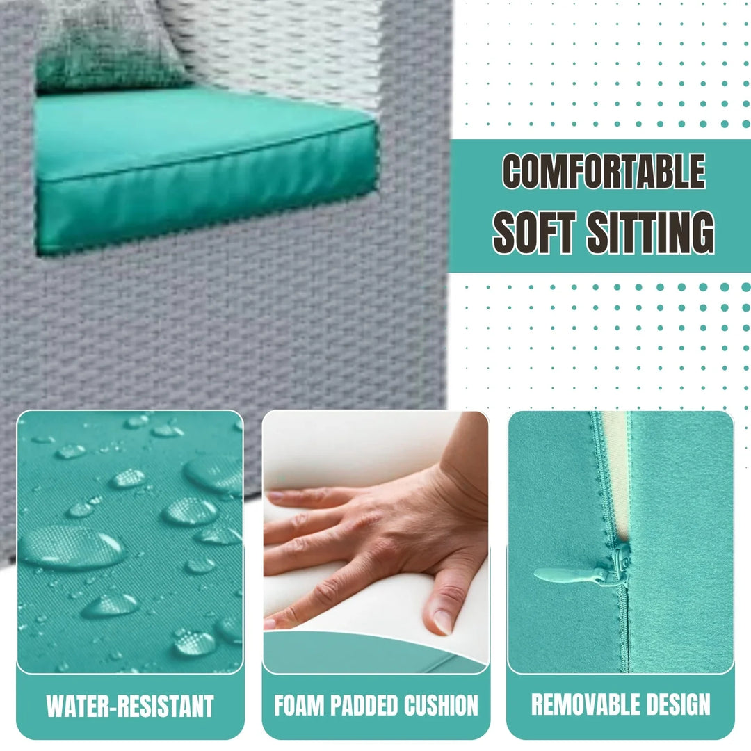 Tanvi 1-Piece Outdoor Wicker Single Seater Sofa