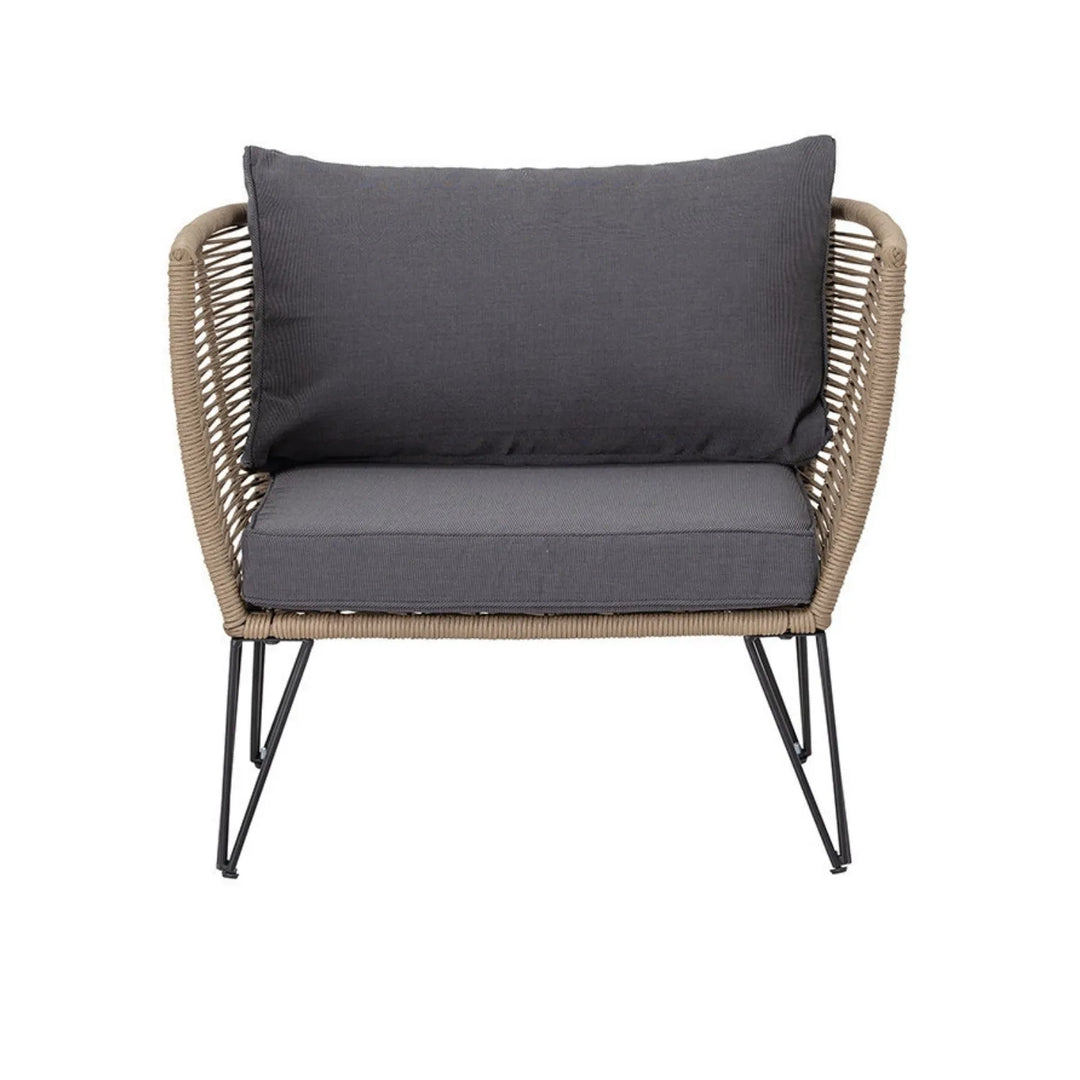 Rahma Outdoor Rope 1 Piece Patio Single Seater Sofa