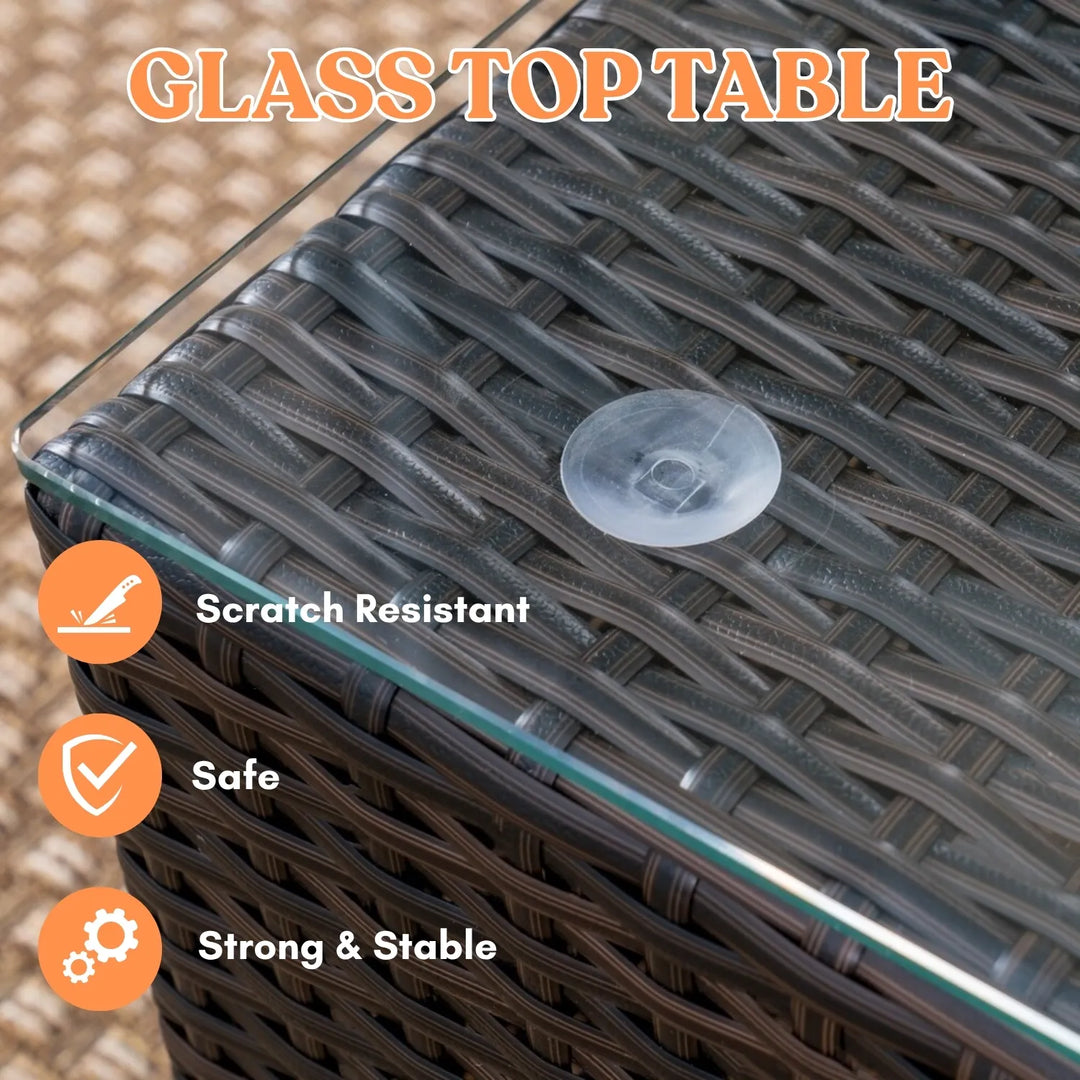 Outdoor Wicker 7-Seater Sofa Set