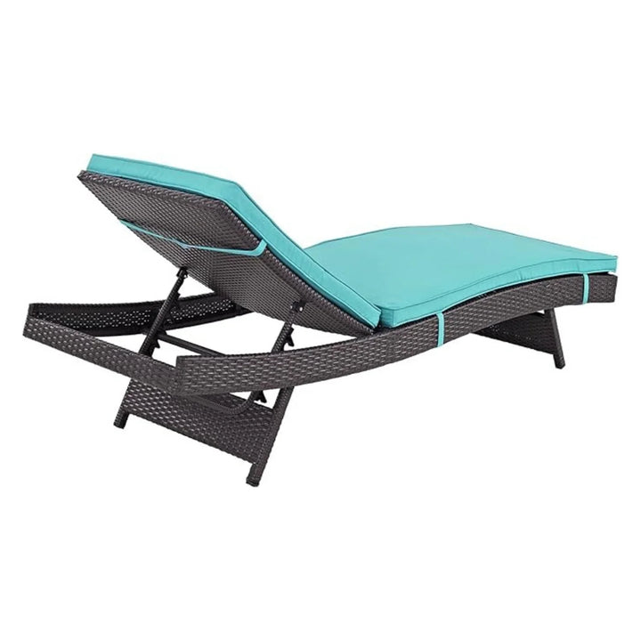 Aleida Outdoor Rattan Wicker Chaise Lounger For Poolside