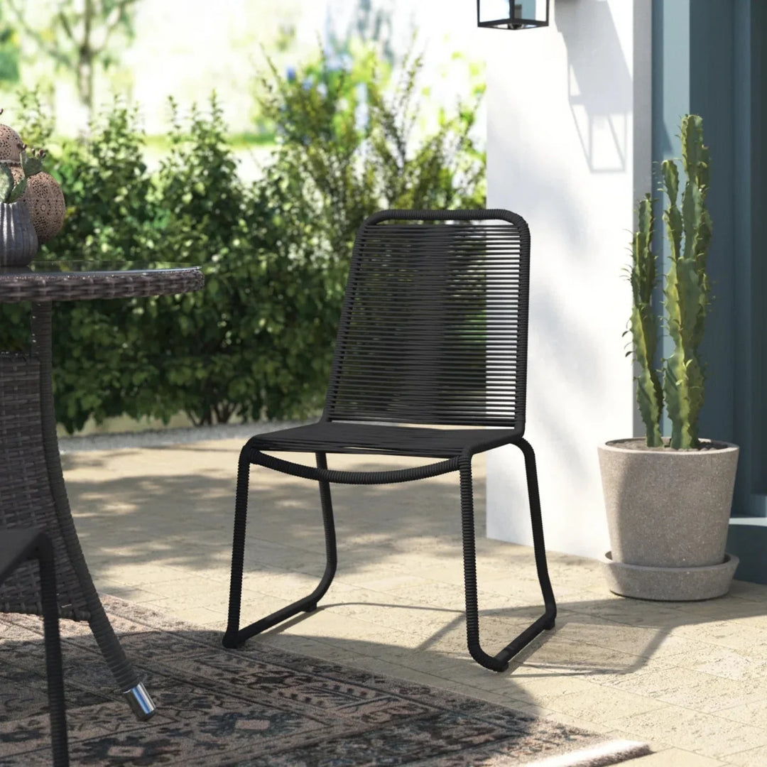 Amirah 2-Piece Outdoor Rope Patio Dining Chairs