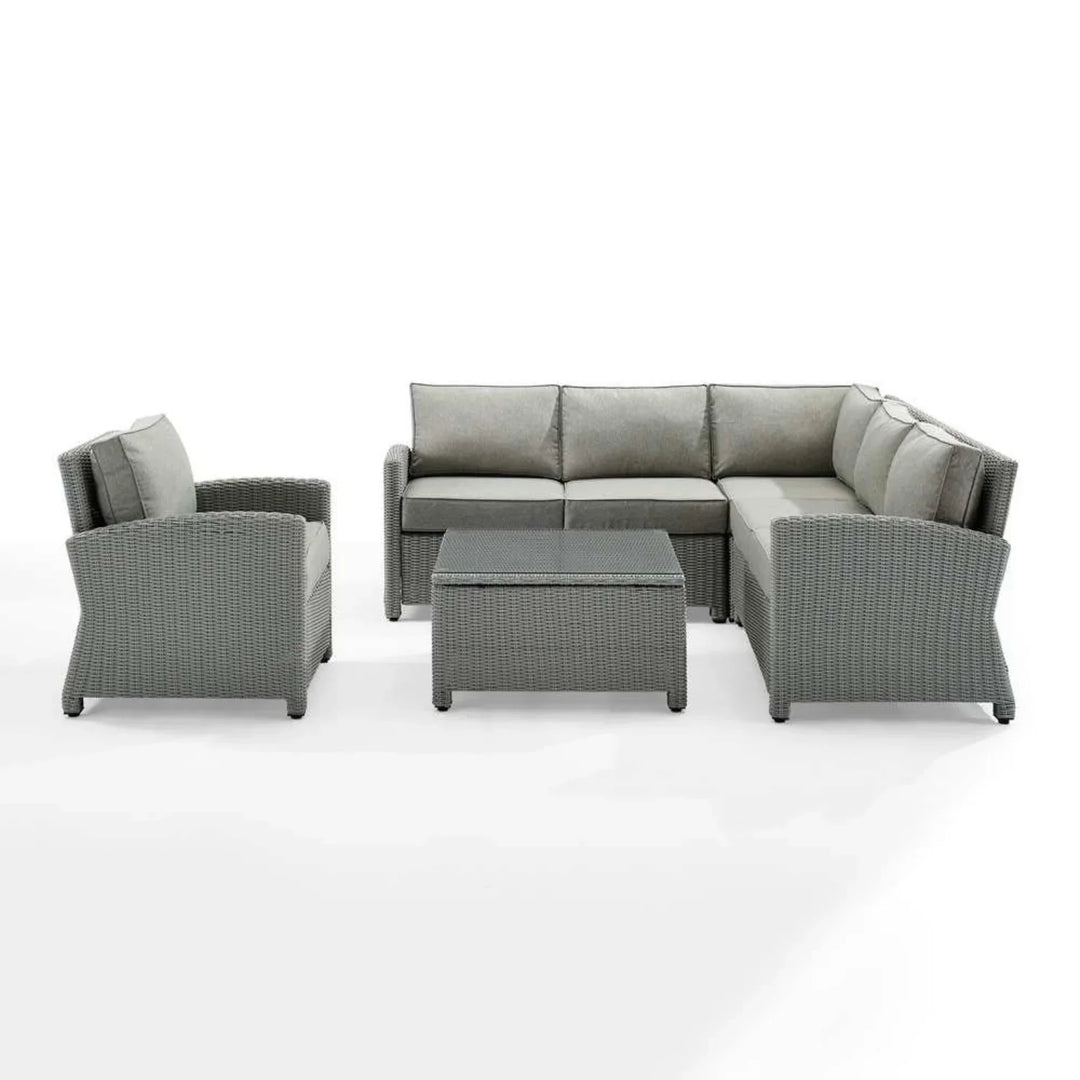 Londyn L-Shape Outdoor Wicker Sofa Set
