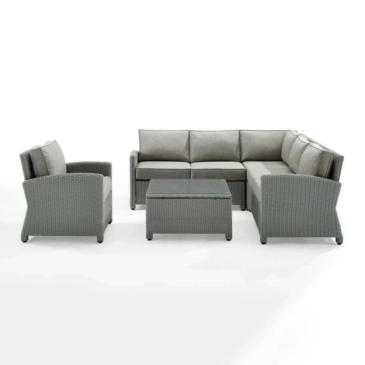 Londyn L-Shape Outdoor Wicker Sofa Set