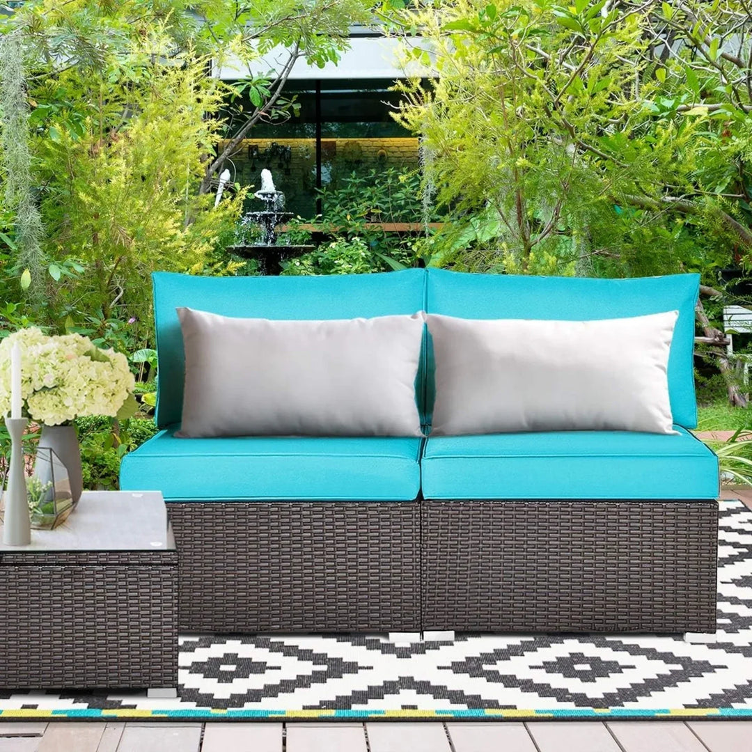 Juana 2-Piece Outdoor Wicker Armless Sofa
