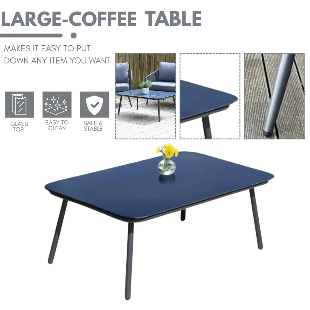 Shen 4 Piece Outdoor All-Weather Rope Sofa Set