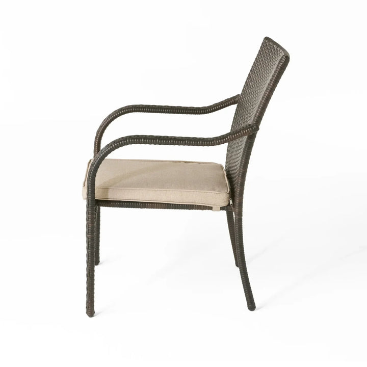 Indigo 4-Piece Outdoor Rattan Wicker Patio Dining Chairs