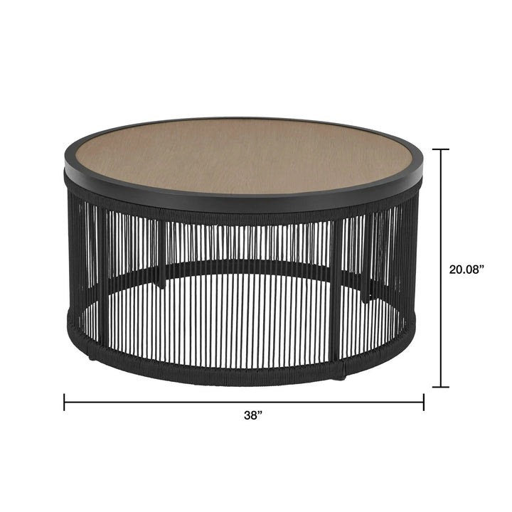 Espira Outdoor Patio Seating Set 4 Chairs and 1 Table Set (Black)