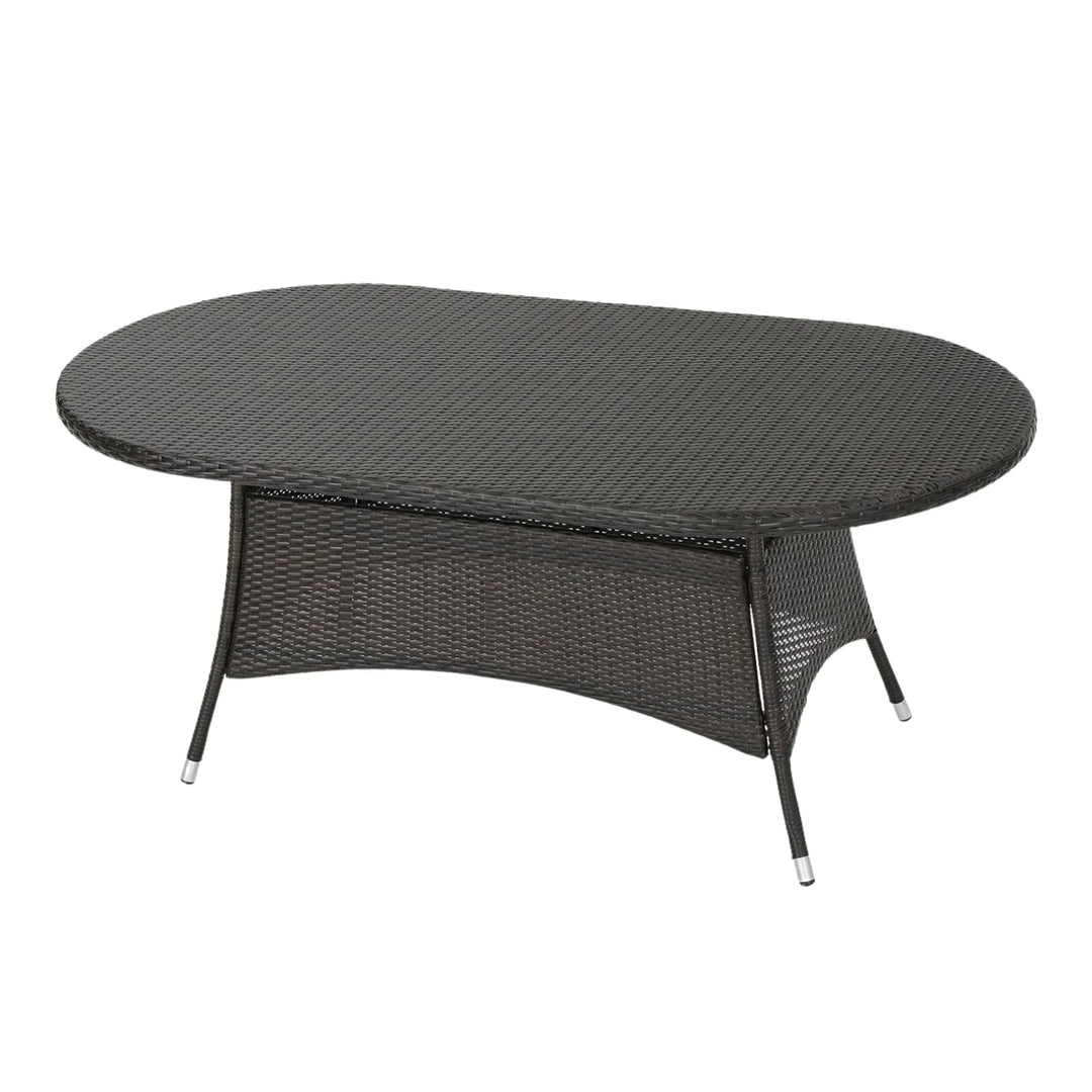 Ikram Outdoor All-Weather Resistant Rattan Wicker 7-Piece Dining Set