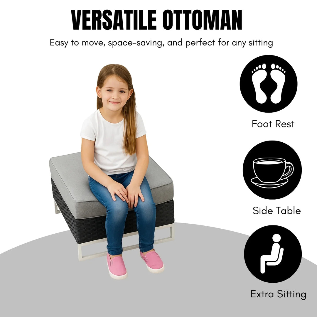 Norberta Outdoor Rattan Wicker 7-Seater Sofa Set