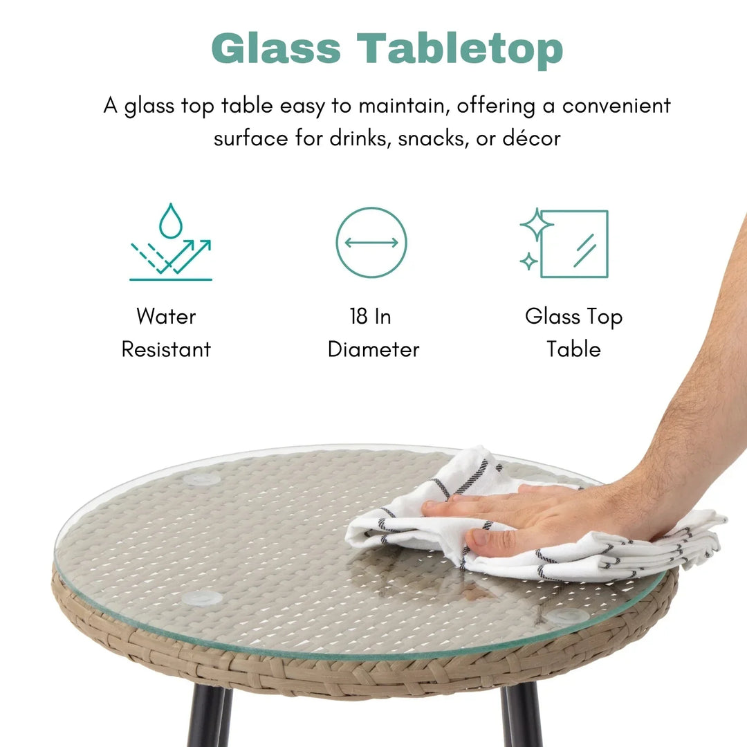 Poet Outdoor Wicker 3-Piece Patio Set