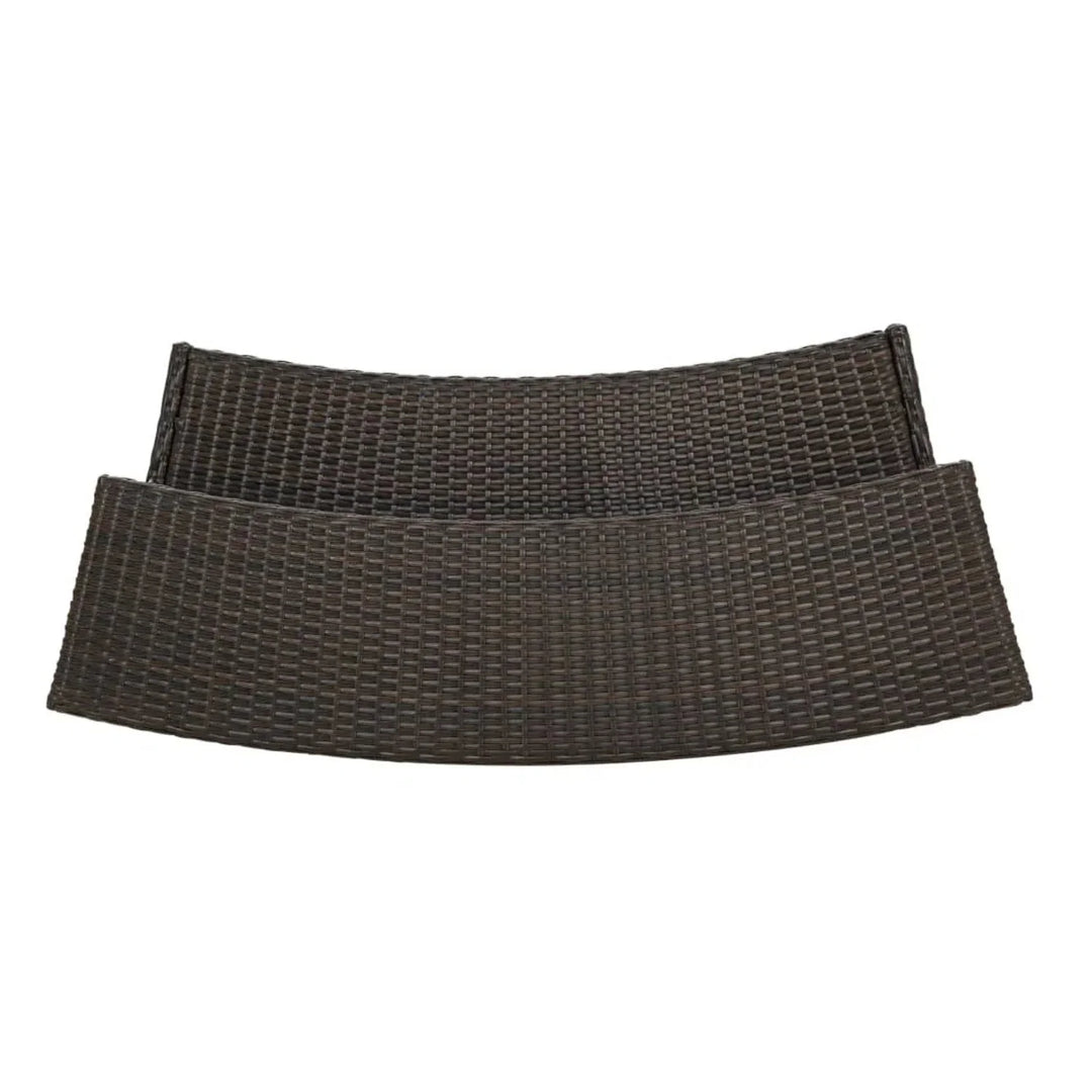 Herminia Outdoor Rattan Wicker Bar Table With a High-Top Design & Integrated Storage Shelf