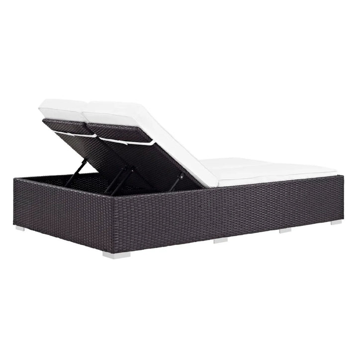 Zinia Outdoor All-Weather Rattan Wicker Chaise Lounge Chair Set of 2